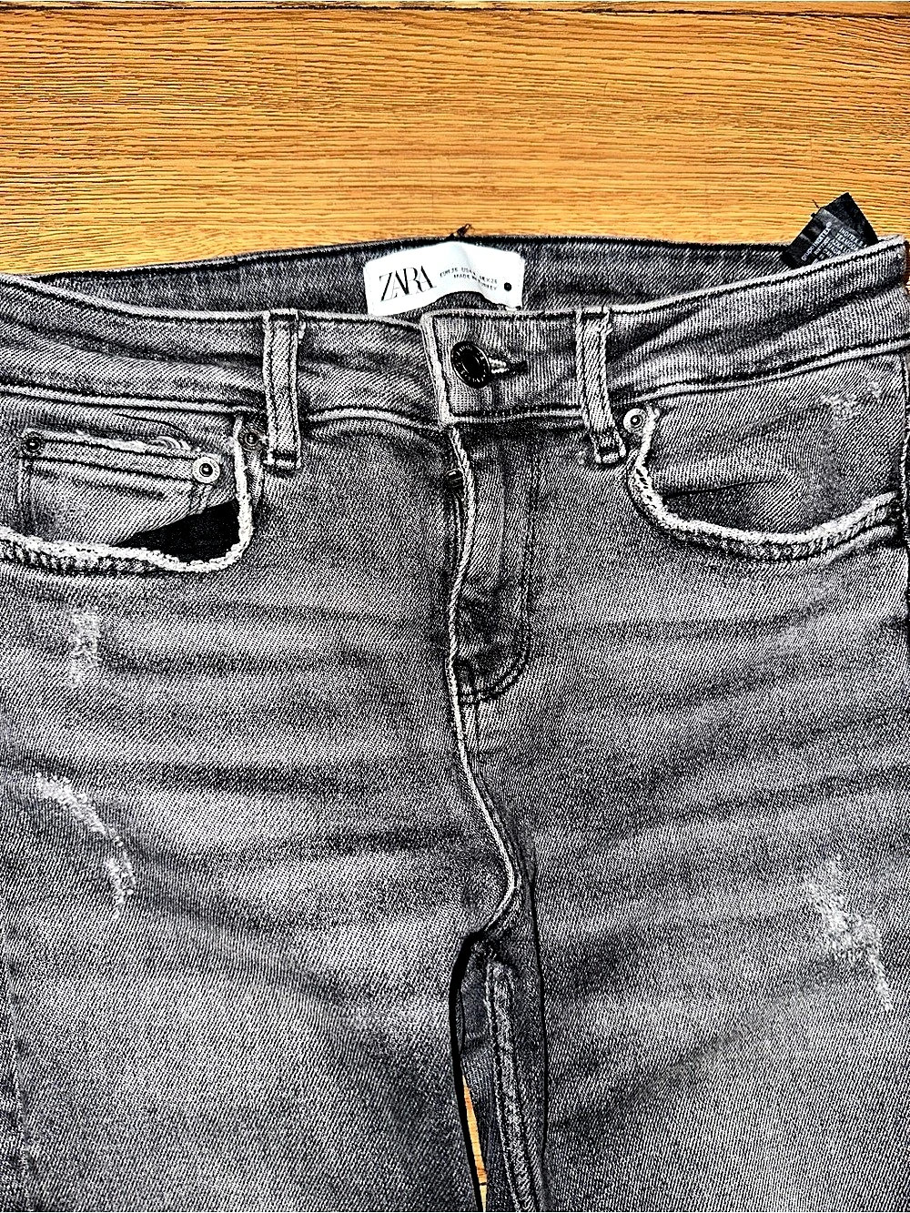 Zara Women's Skinny Jeans in Black & Gray Waist US 4 - Picture 5 of 13